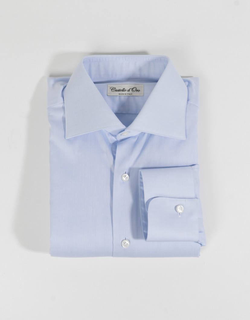 Castello d'Oro Light Blue Classic Shirt 100% Cotton image